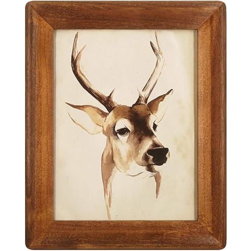 8x10 Picture Frames,Brown Rustic Wood Frame with Glass Front, Display 10x8 inch Photos for Table Top Display and Wall Mounting
