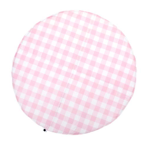 Baby Play Mat Tummy Time Activity Mats for Infants Round Playmat - Pink Plaid Floral Collection (Sweet Blush Roses/Pink Plaid)…
