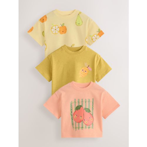 Green Fruit T-Shirts 3 Pack (3mths-7yrs)