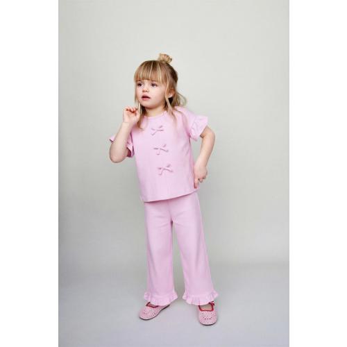 BOW AND RUFFLE T-SHIRT - Pastel mauve | ZARA United States