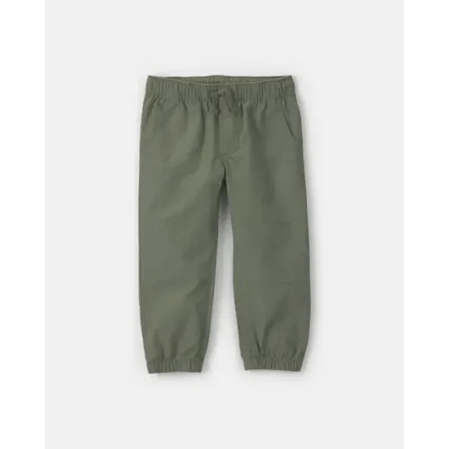 Toddler Boy Canvas Joggers - Olive Green | Carter's