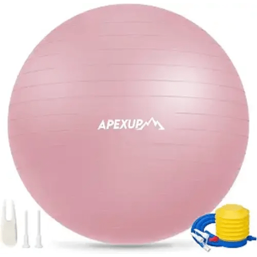 APEXUP Yoga Ball, 660 lbs Anti-Burst Exercise Ball with Pump, 5 Sizes