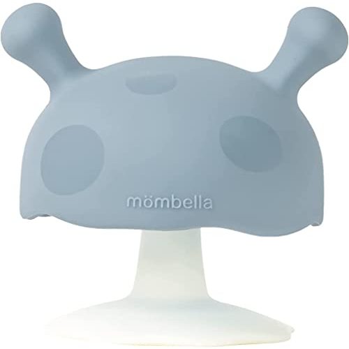 Mombella Mushroom Teether Baby Teething Toys for 0-6 Months Sucking Needs.Soothing Toy Baby Chewing Toy for Sucking Needs for Newborn, Infants. Iron Green