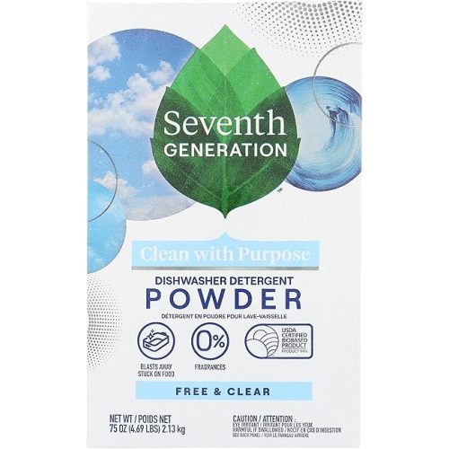 Seventh Generation Free and Clear Dishwasher Detergent Powder 75 oz