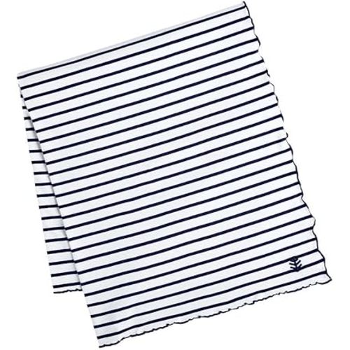Coolibar Sun Blanket - UPF 50+ Sun Protection - Savannah in White/Navy Stripe