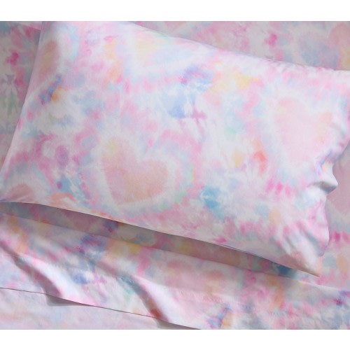 Tie-Dye Heart Organic Sheet Set