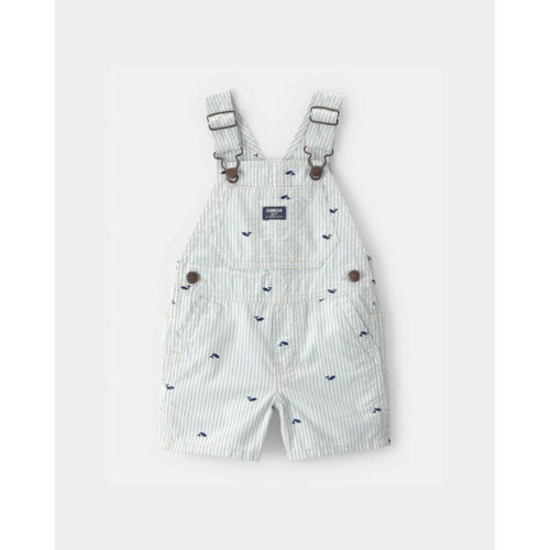 Baby Boy Whale Striped Shortall - Green/White - OshKosh B'gosh | Carter's