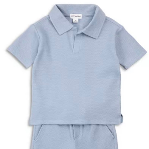 Boys' Textured Polo Shirt & Shorts Set - Baby