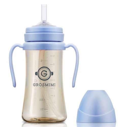 Grosmimi PPSU Straw Cup - 10oz (6 Months+) Skyblue 10oz
