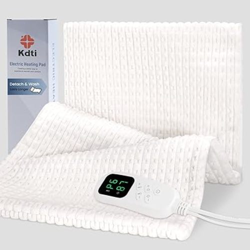 Heating Pad with Removable Cover for Back, Neck, Abdomen, Knees, and Legs to Relieve Muscle Soreness, Machine Washable, Moist Heat or Dry Heat with auto-shutoff, Ideal Birthday Gift.