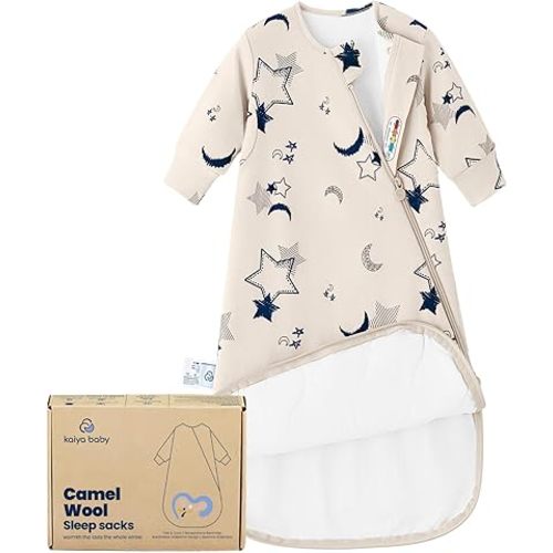 Unisex Sleeping Bag for Babies and Toddlers 1.0 Tog Sleep Sack 0-6Months, Newborn Sleep Sack, Wearable Blanket Baby, One Piece Long Sleeves, Gifts for Baby