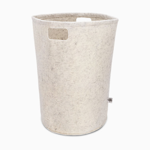 Felt Laundry Hamper - White
