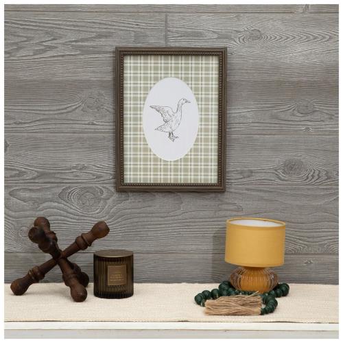 Plaid Goose Framed Wall Decor