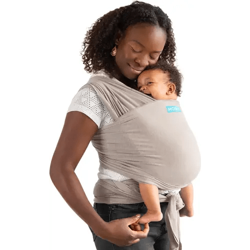 Moby Wrap Baby Carrier | Element for Newborns & Infants #1 Gift Keeps Safe Secure Adjustable All Body Types Perfect Mom Dad Taupe