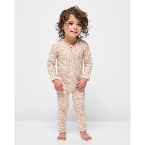 Baby Organic Cotton Footless Coverall - Animal Print