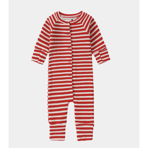 Waffle Snap Suit. Cherry