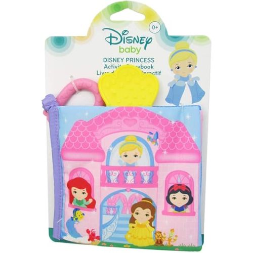 KIDS PREFERRED Disney Baby - Disney Princess Soft Book with Teether Toy & Crinke Pages - Picture Book for Newborns