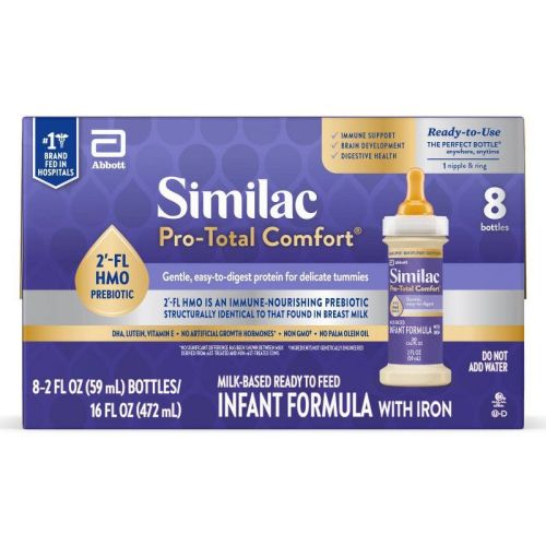 Similac Pro-Total Comfort Ready to Feed Infant Formula Bottles - 2 fl oz/8ct