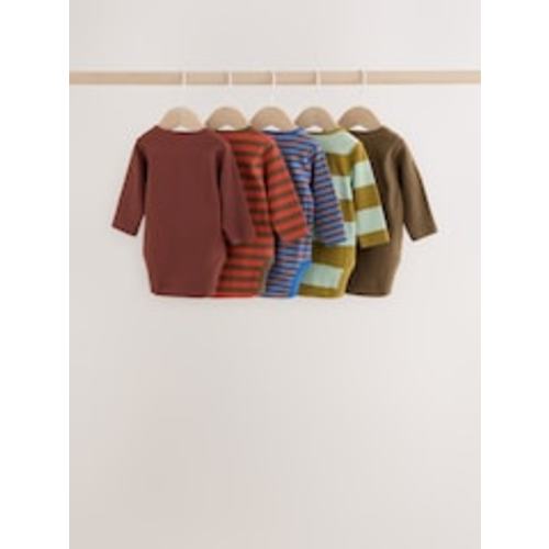 Buy Multi Stripe Long Sleeve Bodysuits 5 Pack from Next USA