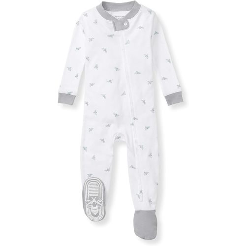Burt's Bees Baby Boys Organic Cotton, Snug Fit Footed Sleeper Pajamas