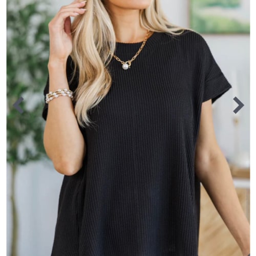 NURSING COLLECTION: Catch On Black Ribbed Top