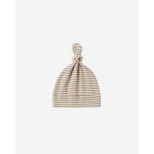 Indy Jo Knotted Baby Hat Almond Stripe - Knotted Baby Hat Almond Stripe