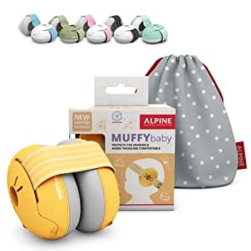 Amazon.com: Alpine Muffy Baby Ear Protection for Babies and Toddlers up to 36 Months - CE & ANSI Certified - Noise Reduction Earmuffs - Comfortable Baby Headphones Against Hearing Damage & Improves Sleep - Yellow : Baby