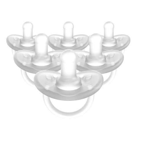 Evenflo Feeding Balance Plus Stage 1 Cylindrical Baby, Newborn and Infant Pacifier - Developed with Pediatric Feeding Specialists - 0 to 6 Months (Pack of 6)