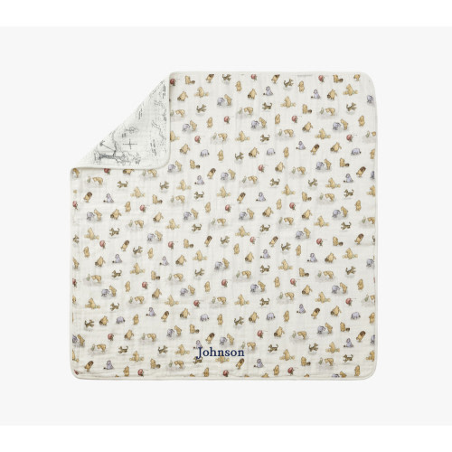 Disney's Winnie the Pooh Oversized Organic Muslin Baby Blanket
