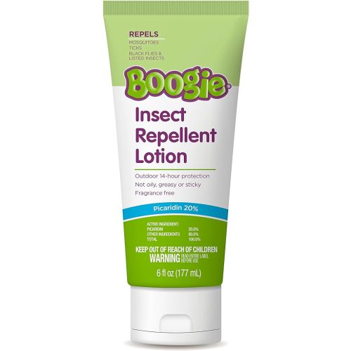 Boogie Insect Repellent Lotion for Mosquitoes, Ticks & Flies - 6 fl oz - DEET Alternative Mosquito Repellent - Up to 14-Hour Protection - Fragrance-Free