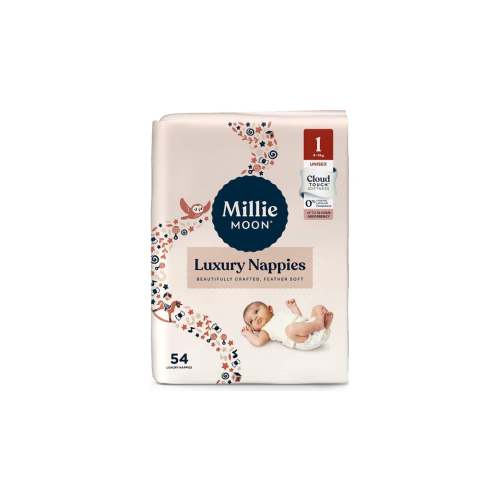 Millie Moon Luxury Nappies Size 1 Newborn (54 pk)
