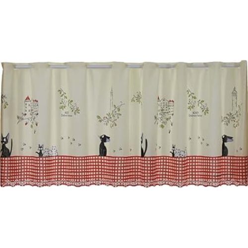Studio Ghibuli Kiki's Delivery Service Cafe Curtain Walking Jiji Made in Japan