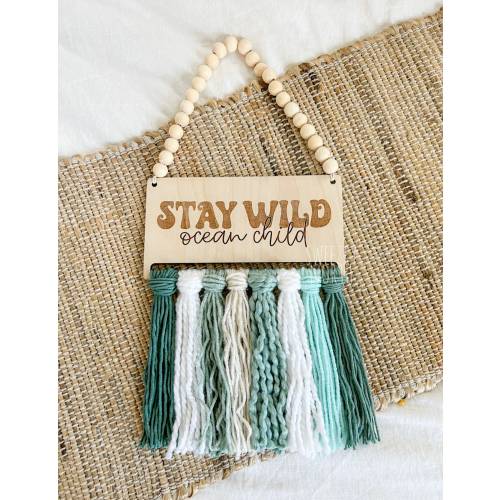 Ocean child | boho | Beach nursery sign | boys room decor | boys nursery | surfer decor | ocean theme nursery | little surfer | stay wild