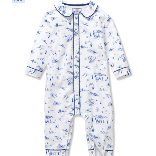 Organic - Baby's Twill Cambridge Romper in Chalet Toile
