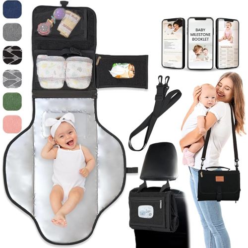 Portable Changing Pad for Newborns, Travel Diaper Changing Pad - Waterproof, Foldable & Detachable Diaper Changing Station for Baby Registry Search