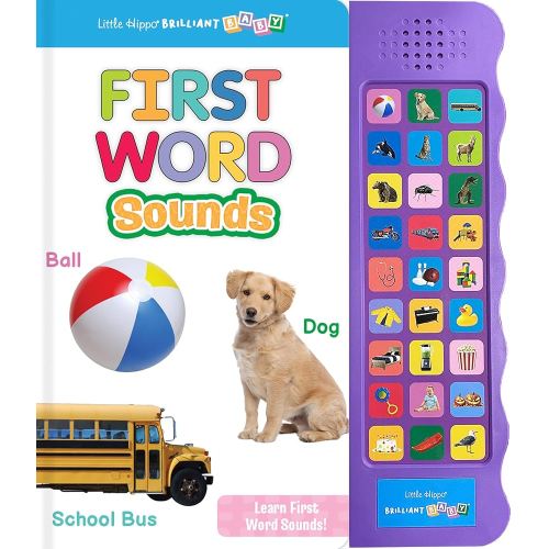 Little Hippo Books Listen and Learn First Words Book | Preschool Educational Sound Books for Kids | Brilliant Baby Educational Books & Kids Books | First Words with Sounds