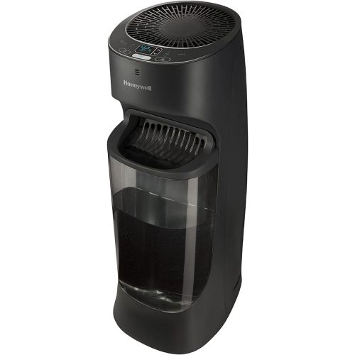 Honeywell Top Fill Tower Humidifier, Digital Humidistat, Black – Cool Mist Humidifiers for Bedroom, Home or Office with Space-Saving Tower Design