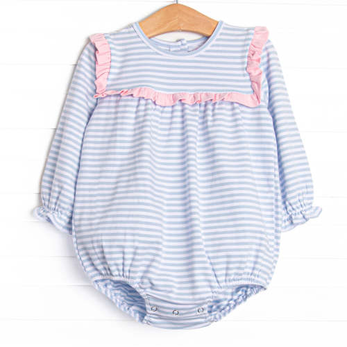 Bonnie Long Sleeve Bubble, Pink and Light Blue Stripe – Stitchy Fish