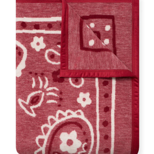 Vintage Red Bandana Blanket