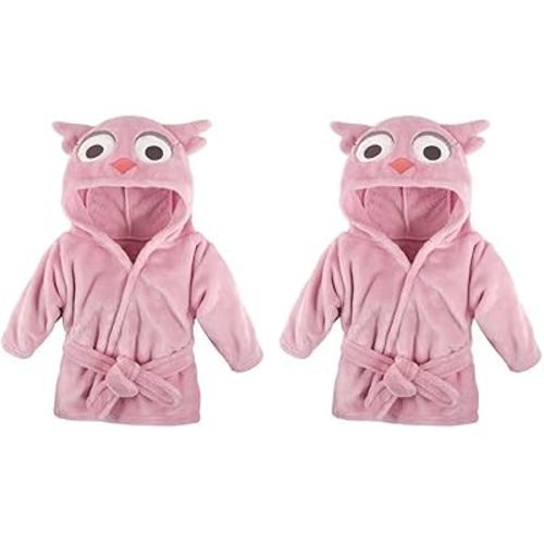 Hudson Baby Unisex Baby Plush Animal Face Bathrobe