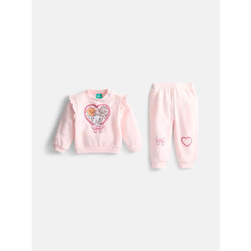 Disney Aristocats Baby Girls' Fleece Sweatshirt and Joggers Set, 2-Piece, Sizes 0/3M-24M