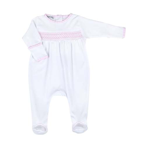 New Beginnings Smocked Footie - Pink