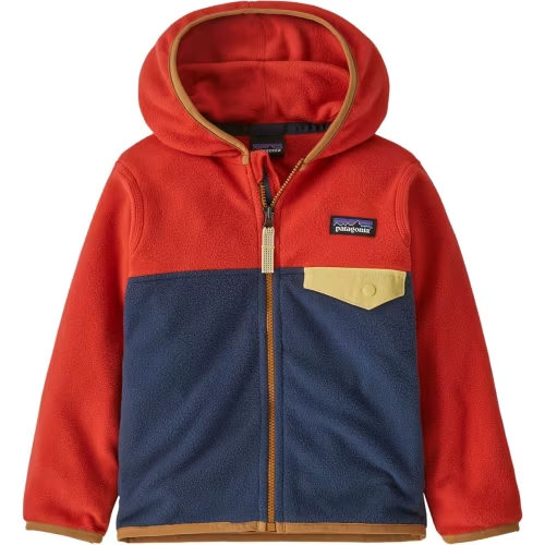 Micro D Snap-T Fleece Jacket - 6 Months - New Navy/Madder Red