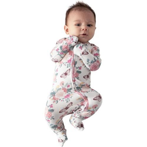 Posh Peanut Convertible Baby Sleepers - Girls Footless Baby Pajamas with 2 Way Zipper for Easy Diaper Changes