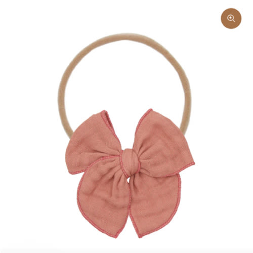 Cloud Muslin™ Heirloom Bow - Rose Headband