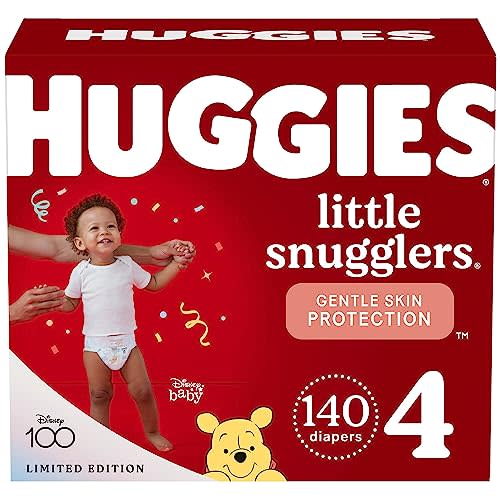 Huggies Little Snugglers Baby Diapers, Size 4 (22-37 lbs), 140 Ct