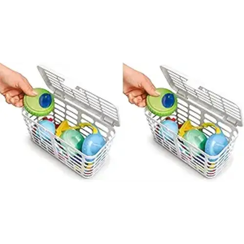 Prince Lionheart Made in USA High Capacity Dishwasher Basket for Toddlers Bottle Parts & Accessories | Fits All Dishwashers | 100% Recycled Plastic (Pack of 2)