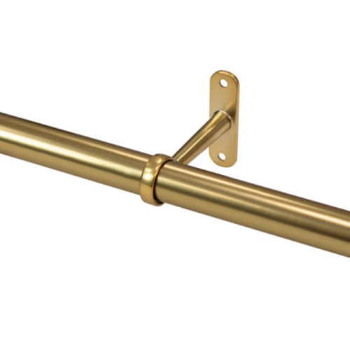 Mercer41 Krystina 7/8" Screw Single Curtain Rod Gold | Wayfair