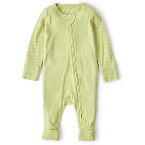 Carter's Neutral PurelySoft Sleep and Play Pajamas, Green, NB