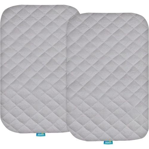 Lot de 2 housses de matelas imperméables pour berceau - 88,9 x 53,3 cm
